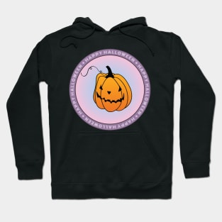 Happy Halloween Pumpkin Circle Design Hoodie